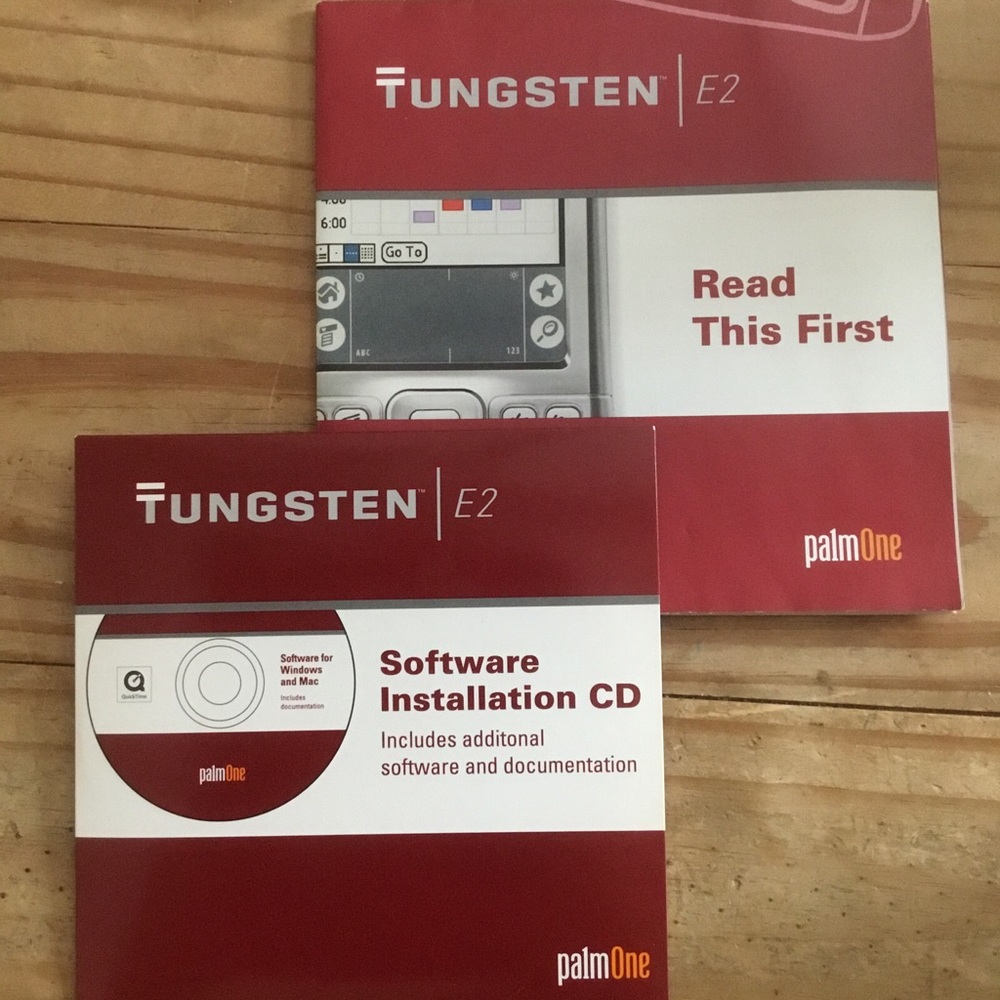 Tungsten E2 Software Installation CD PalmOne 2004 + Instructions